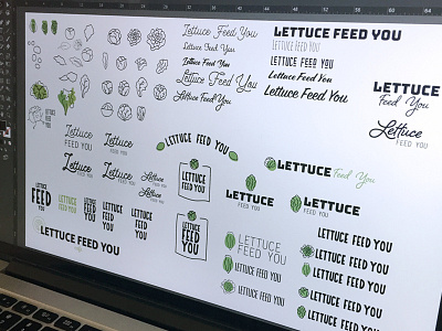 Logo Exploration branding cafe identity lettering lettuce logo logo design logotype restaurant