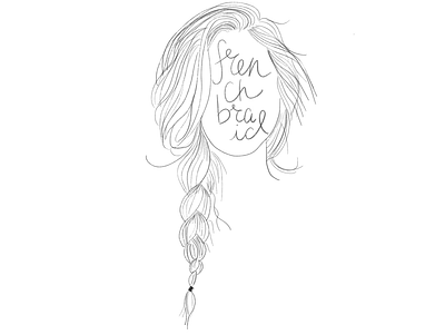 Hair mysteries daily daily drawing daily sketch french braid french braid hair handwriting illustration sketches