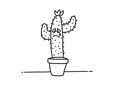Emotional cactus daily dailydrawing emotion illustration