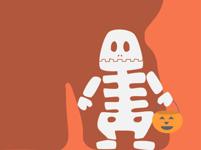 A chubby skeleton
