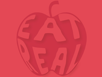 Eat Real apple eat real illustration