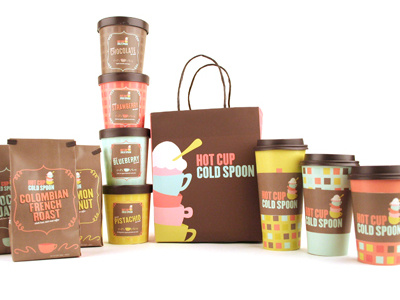 Hot Cup Cold Spoon coffe ice cream packaging