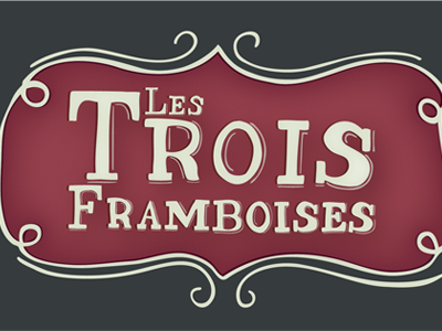 Trois Framboises hand lettering logo