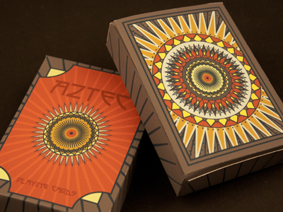 Aztec card boxes aztec boxes illustration pattern playing card