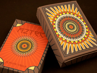 Aztec card boxes aztec boxes illustration pattern playing card