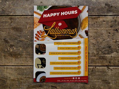 Happy Hours Flyer Mockup flyer restaurant restaurant branding restaurant flyer