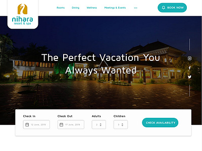 Resort website UI redesign