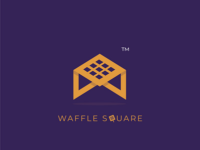 WAFFLE SQUARE - Waffle Cafe Logo branding cafe logo cafe logo designs design illustration logo logo and typo logo design minimal logo typo typogaphy waffee waffle waffle cafe logo waffles