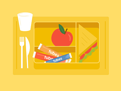 Lunch time! flat illustration lunch motion graphics sandwich