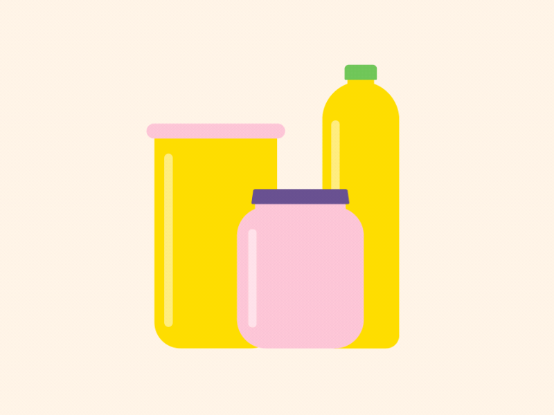 Jars <3 flat illustration jars motion graphics pastel zero waste
