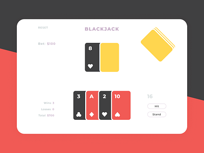 Minimalist Blackjack blackjack cards minimal ui