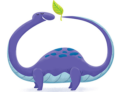 Brontosaurus with Leaf