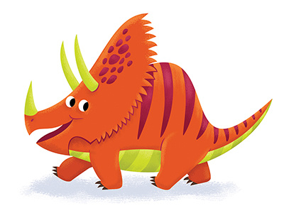 Tricertatops character art character design childrens art dinosaur humorous character tricertatops
