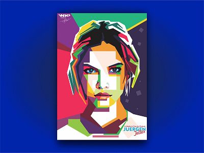 Juergen Teller artwork design illustration popart portrait wpap