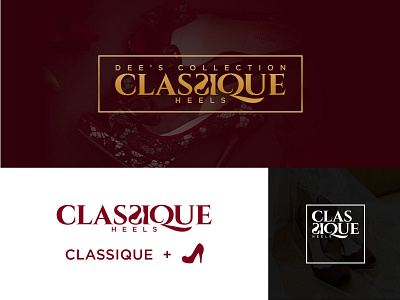 Classique Heels Logo Design branding identity illustration logo logo design logotype luxury branding typogaphy wordmark logo