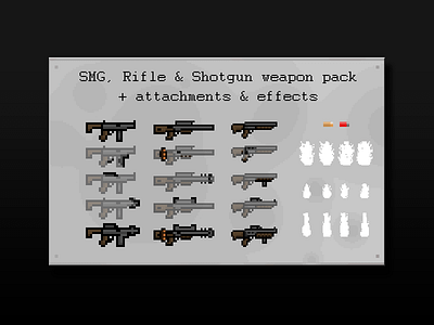 Pixel art gun pack art gun guns pack pixel weapon