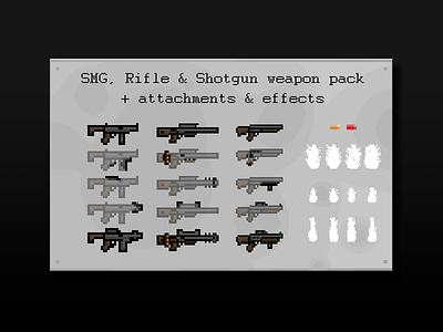 Pixel art gun pack