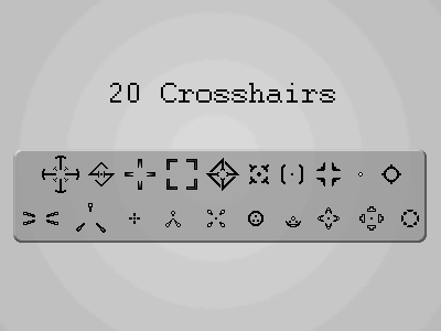 20 Cross hairs art crosshairs game pixel