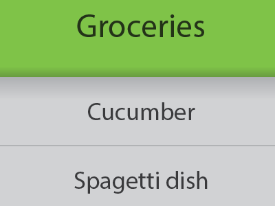 Shopping list mockup