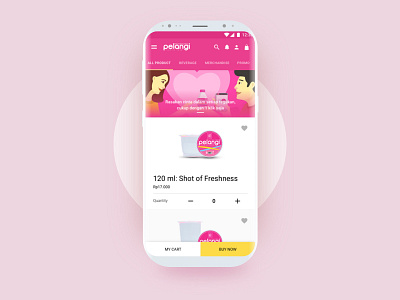 Pelangi Beverage Mobile App Store Concept app beverage mobile pelangi ui ux