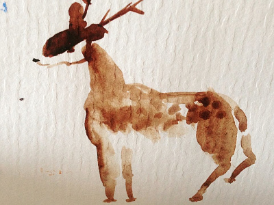 Dear Deer water color