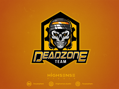 Deadzone Team Logo. brand identity design esports logo illustration logo mascot logo skull