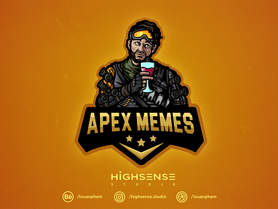 Apex Memes Logo. apexlegends brand identity characters design esports esports logo gaming illustration logo mascot logo mascot logos