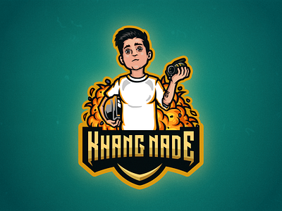 Khang Nade Streamer Logo. brand identity design esports esports logo gaming grenade illustration logo mascot logo mascot logos pubg