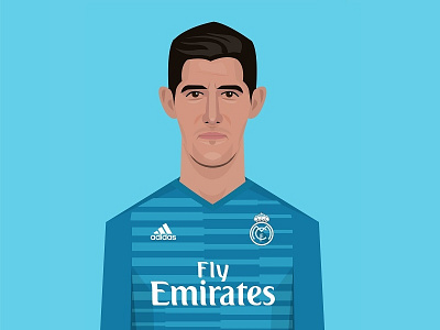 Courtois Rm Small belgium caricature courtois devils football illustration madrid portrait real red soccer
