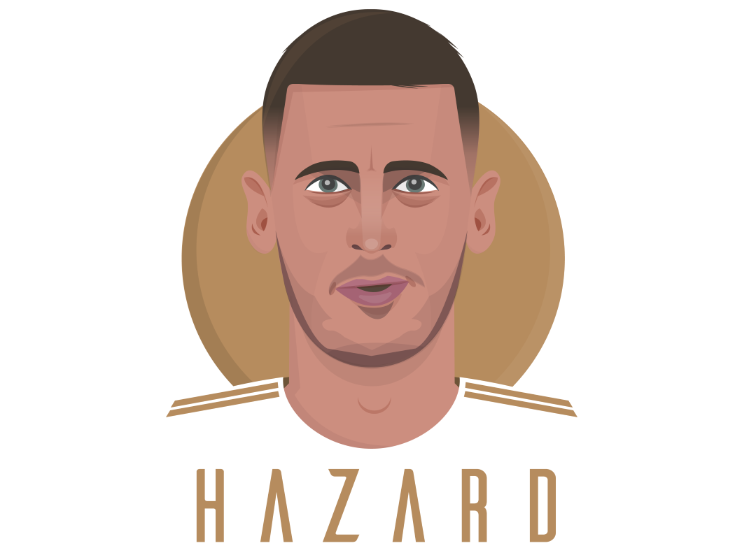 Eden Hazard belgium caricature devils football hazard illustration portrait soccer