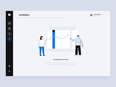 Flock Social - Analytics dashboard app design branding business clean design icon illustration social media ui vector