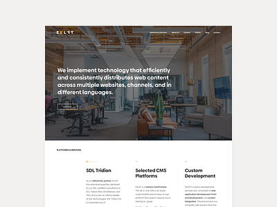 EXLRT Desktop Website Design business clean design elegant minimalist modular design webdesign website