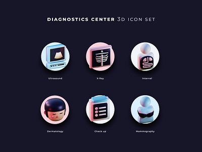 Diagnostics Center 3d icon set 3d 3d icon design icon icon set illustration medical medical icons modeling