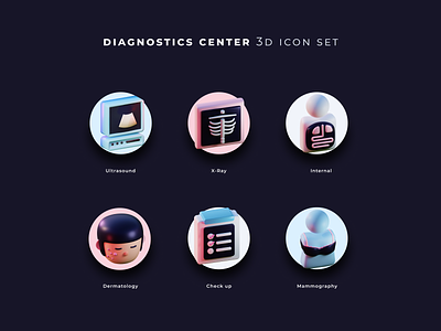 Diagnostics Center 3d icon set