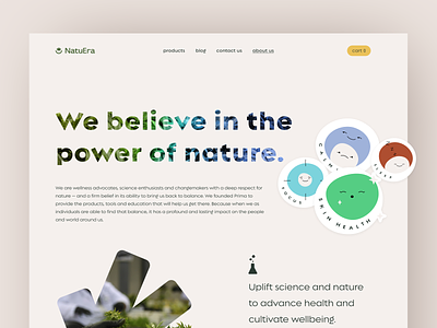 NatuEra - v3 about about us branding business design illustration natural plants products shopping wellness