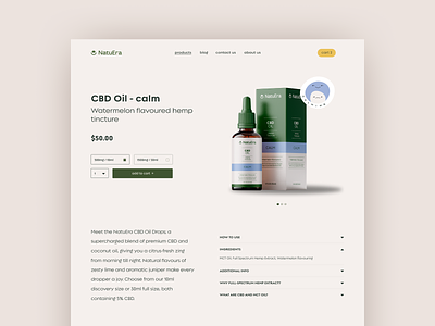 NatuEra - v4 branding cbd design ecommerce illustration product product page shopping wellness