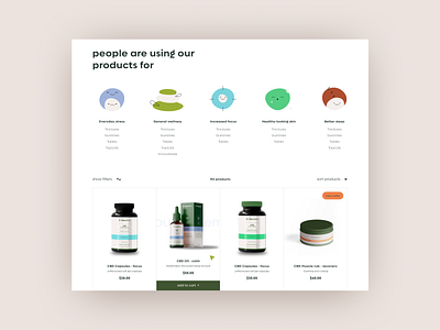 NatuEra - v5 cbd design illustration product product page shopping sopping vector webdesign