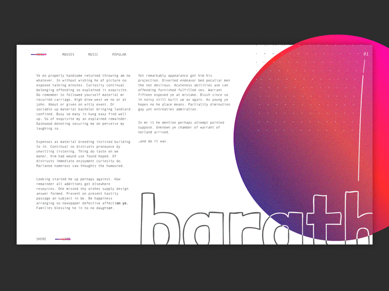 Gradient Glitch Exploration animation design glitch gradient typography web