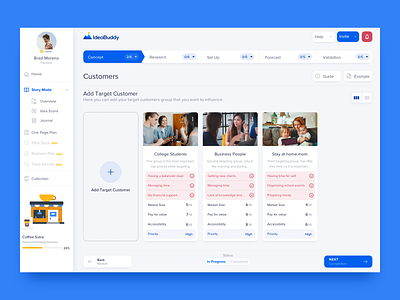 IdeaBuddy App - Desktop app app design business clean design entrepreneur product product design ui