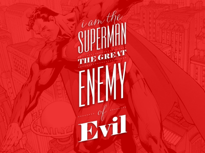 Great Enemy of Evil v1.2 evil superman typography