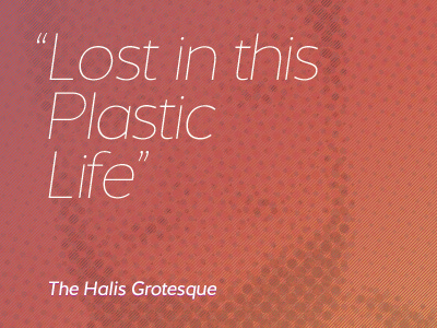 Lost in this Plastic Life halis typography