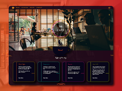 Landing Page | The Cafe design dribbble flatdesign graphicdesign interactiondesign landingpage ui uidesign userinterface ux uxdesign webdesign