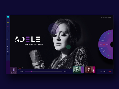 Landing Page | The Music design dribbble flatdesign graphicdesign interactiondesign landingpage ui uidesign userinterface ux uxdesign webdesign