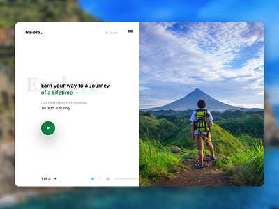 Travel | Explore exploration holidays landing page mountains summer travel ui ui design ux ux design web