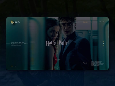 Harry Potter | The Deathly Hallows deathlyhallows fantasy art harrypotter illustration landingpage ui uidesign userinterface ux