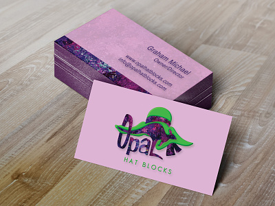 Opal Hat Blocks Business Card Design brand business card graphic design