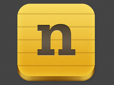 Noteless app icon iphone noteless notes yellow