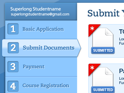Document submission v3 admission blue college form