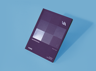 Cover book VA branding design vector
