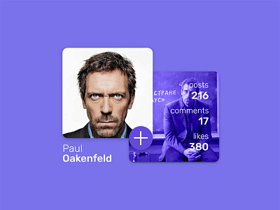 Profile card card design profile social ui